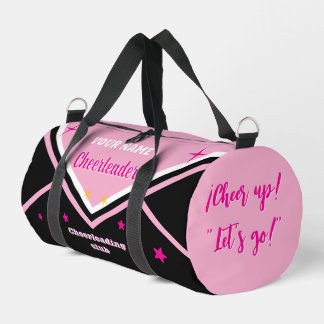 Sac De Sport cheerleader bag, personalize pink, white & black 