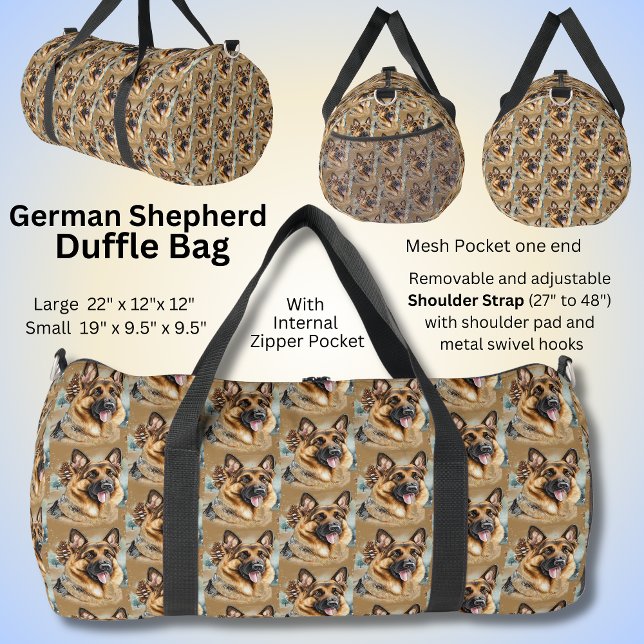 Sac De Sport Chiens bergers allemands GSD sur Brown (Créateur téléchargé)