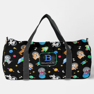 Sac De Sport Chiots Dans L'espace Aquarelle Chiens Astronautes