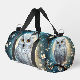 Sac De Sport Chouette Blanche À Neige Avec Étincelle,