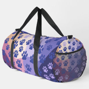 Sac De Sport Classique Empreinte de Patte Noire Blanche