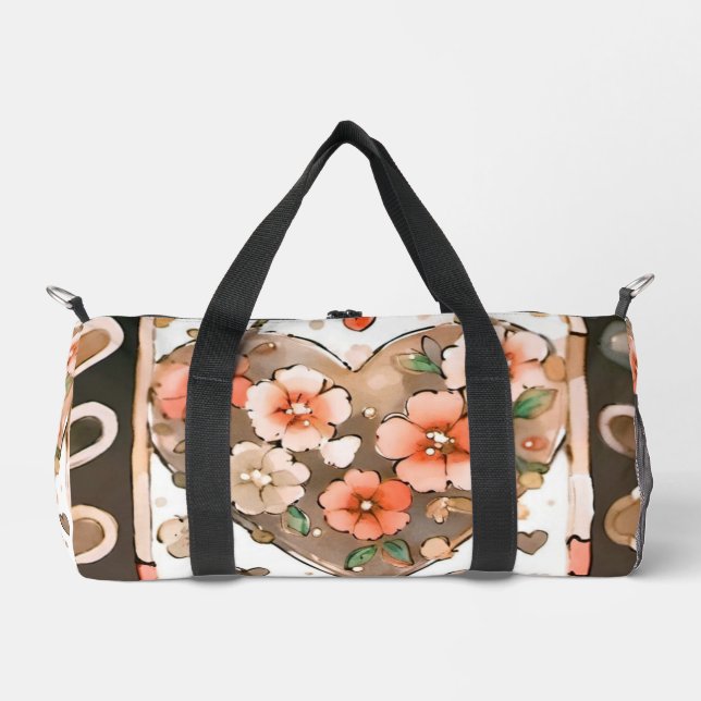 Sac De Sport Coeurs et fleurs (Recto)