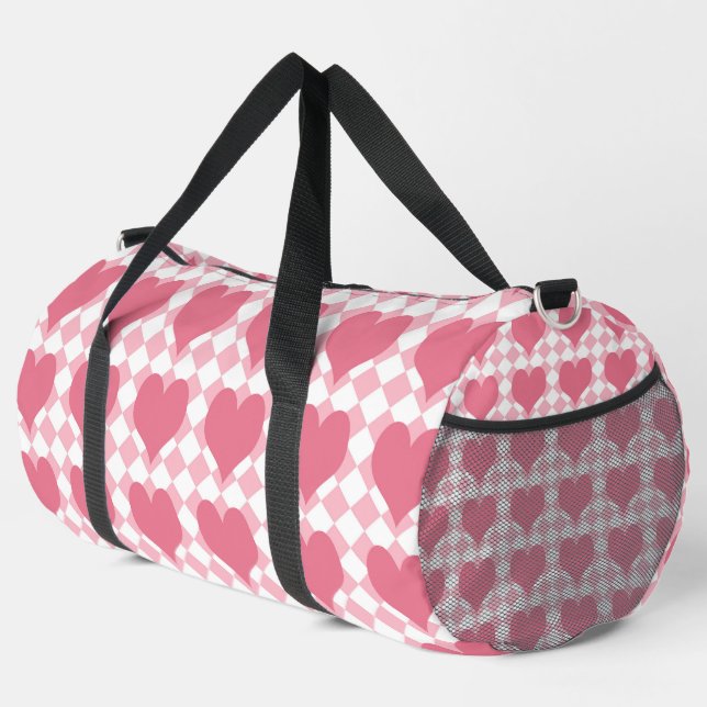Sac De Sport Cœurs roses grands (Coin droit)