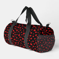 Coeurs rouges sur noir