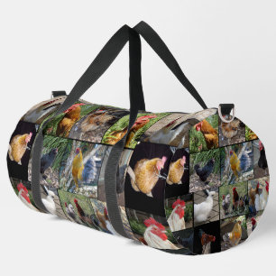 Sac De Sport Collage de photos de coq de poulet,