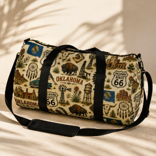 Sac De Sport Collage Western Vintage de la Route 66 en Oklahoma