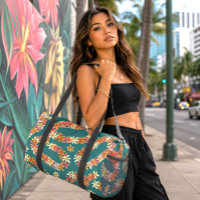 Collier de Plumeria Hawaïen Teal Voyage Tropical