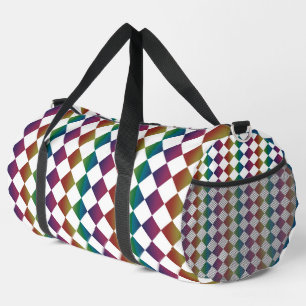 Sac De Sport Coloré Multicolore Diamant Arlequin Damier Grand