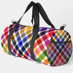 Sac De Sport Conception de carreaux écossais à tartan en twill