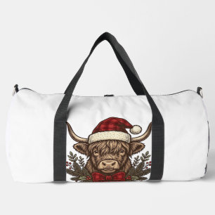 Sac De Sport Conception de gravure vintage de vache des Highlan