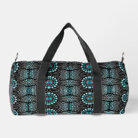 Cool moderne élégant Turquoise sur Black Popular D