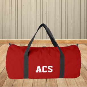 Sac De Sport Couleurs et lettres de l'école rouge et blanc