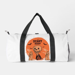 Sac De Sport Crâne et Chauve-Souris de la Nuit Effrayante Hallo