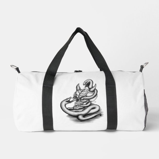 Sac De Sport Crâne - Tête diabolique avec serpent (Recto)