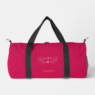 Sac De Sport Cute Magenta Nom personnalisé "Ballet Everyday"