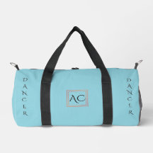 Danseur monogramme bleu clair minimaliste
