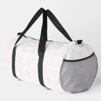 Sac De Sport Design Blanc Points Pailletés Iridescents Élégants
