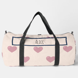 Sac De Sport Dessin cardiaque I Nom personnalisé