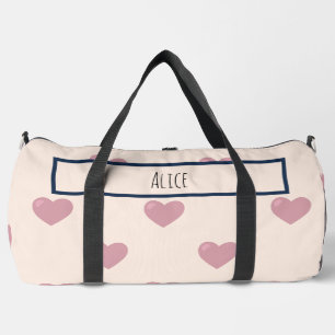 Sac De Sport Dessin cardiaque I Nom personnalisé