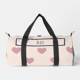 Sac De Sport Dessin cardiaque I Nom personnalisé