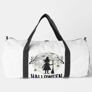 Sac De Sport Dessin de gravure vintage de sorcière de Halloween