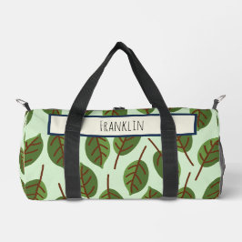 Sac De Sport Dessin de nature I Nom personnalisé