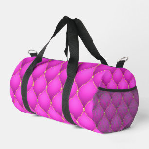 Sac De Sport Diamants d'or d'oignon rose Tufté
