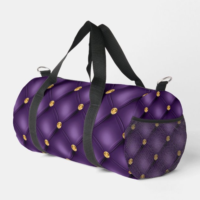 Sac De Sport Diamants d'or violet Tufté (Coin droit)