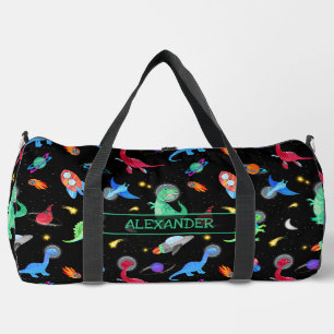 Sac De Sport Dinosaures astronautes à l'aquarelle dans l'espace