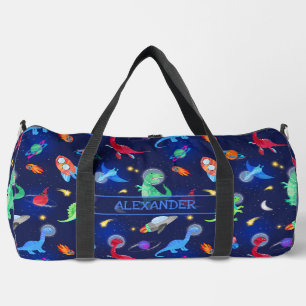 Sac De Sport Dinosaures astronautes à l'aquarelle dans l'espace
