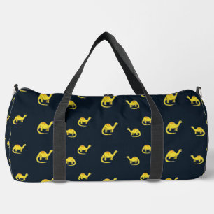 Sac De Sport dinosaures jaunes sur bleu