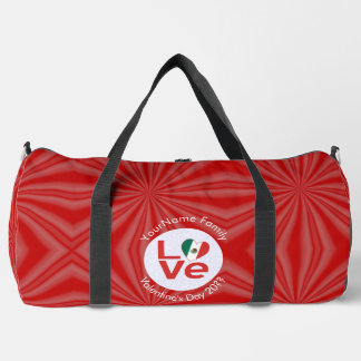 Sac De Sport Drapeau Red LOVE mexicain personnalisé