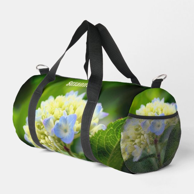 Sac De Sport Dreamy Blue Hydrangea Flower Personnalisé (Coin droit)