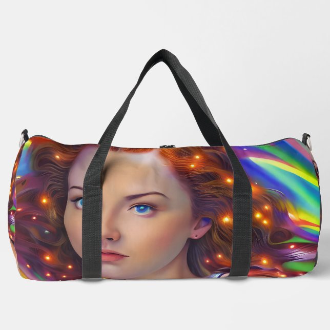 Sac De Sport Dreamy Girl with Rainbow Lights (Recto)