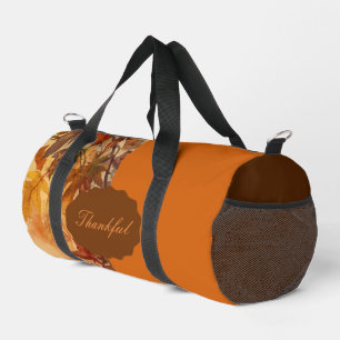 Sac De Sport Élégant,Action de grâce, Feuilles d'automne,Rustiq