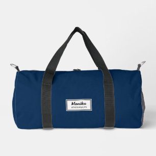 Sac De Sport Élégant classique simple marine bleu personnalisé