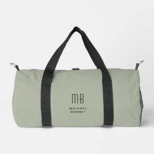 Sac De Sport Élégant Monogramme Sage Green