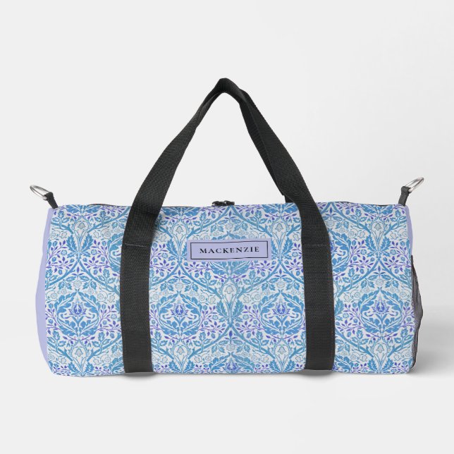 Sac De Sport Élégant motif floral bleu (Recto)