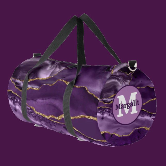 Sac De Sport Elégant Purple Gold Parties scintillant Agate Gran (Créateur téléchargé)