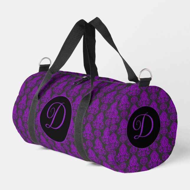 Sac De Sport Élégant, Vintage, Damas victorien Personnalisé (Coin gauche)