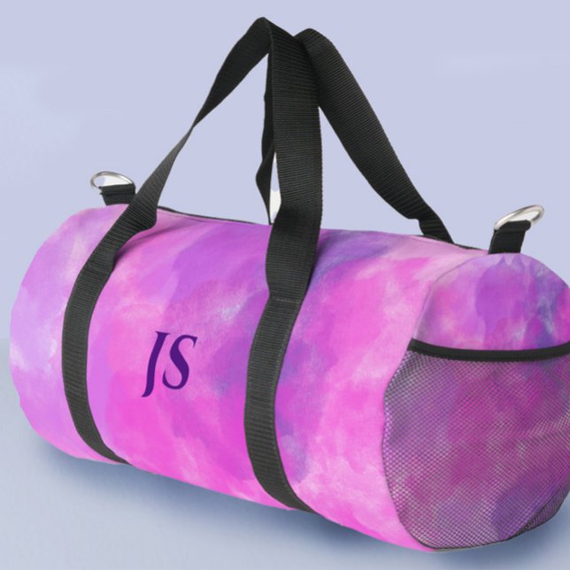 Sac De Sport Elégante Moderne Aquarelle Filles Rose Personnalis (Créateur téléchargé)
