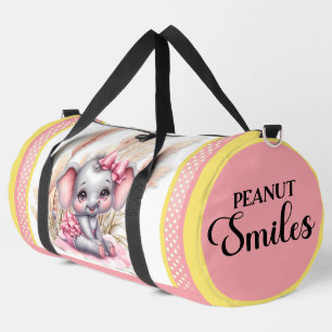Sac De Sport Eléphant rose doux - Sourires d'arachide