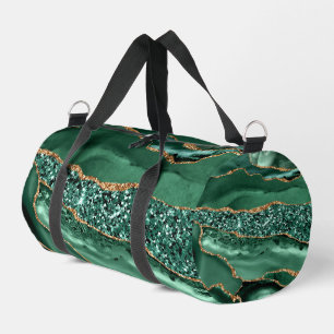 Sac De Sport Emerald Green Parties scintillant en or marbre per