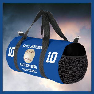 Sac De Sport Équipe de baseball, entraîneur ou joueur bleu Pers