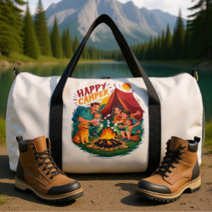 Sac De Sport Famille Amusante de Campeur Heureux