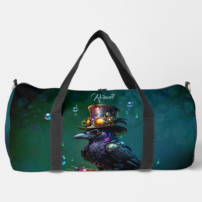 Sac De Sport Fantastique crow steampunk (Recto)