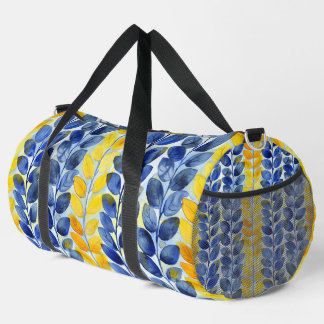 Sac De Sport Feuilles jaunes et bleues