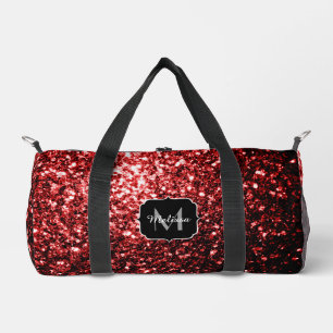 Sac De Sport Flamme de parties scintillant rouge foncé brille M