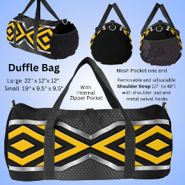 Sac De Sport Flèches Jaune Noir Argent Sécurité Hi-Viz