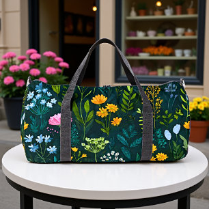 Sac De Sport Fleur de minuit Floral & Feuillage 